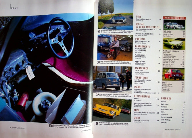 Inhaltsverzeichnis Motor Klassik 03/2002