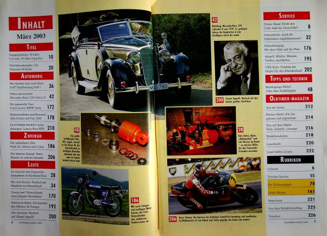 Inhaltsverzeichnis Oldtimer Markt 03/2003