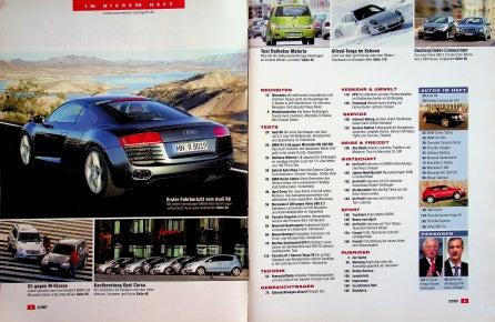 Inhaltsverzeichnis Auto Motor und Sport 03/2007