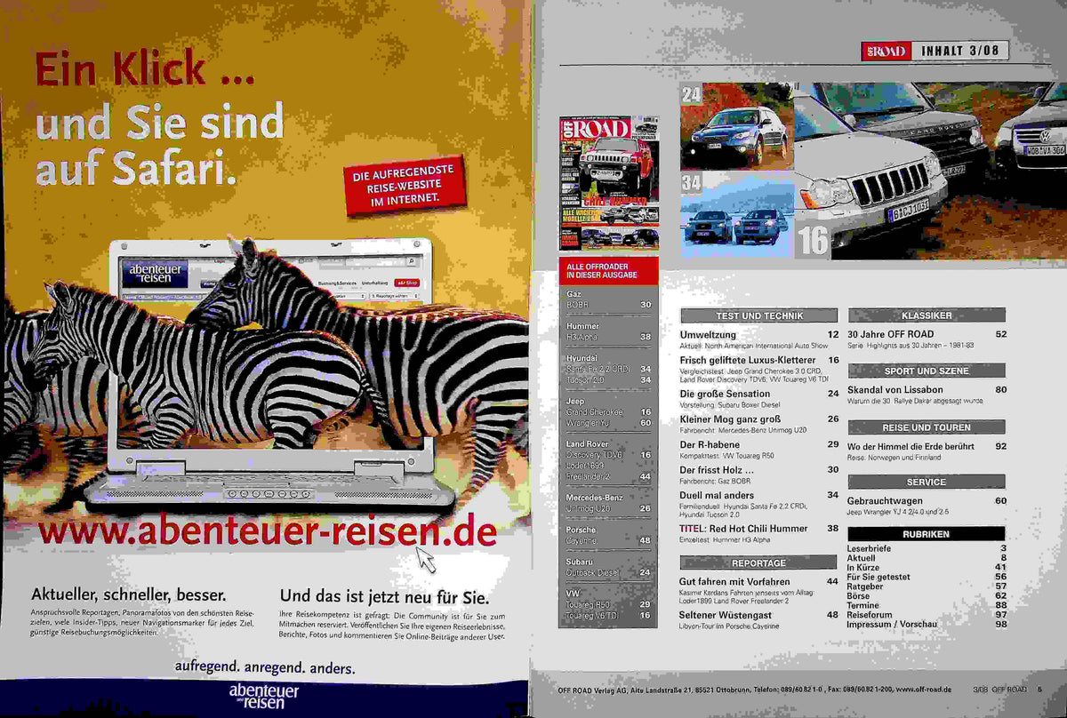 Inhaltsverzeichnis Offroad 03/2008