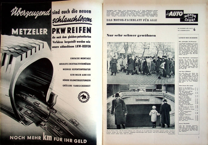 Inhaltsverzeichnis Auto Motor und Sport 04/1955