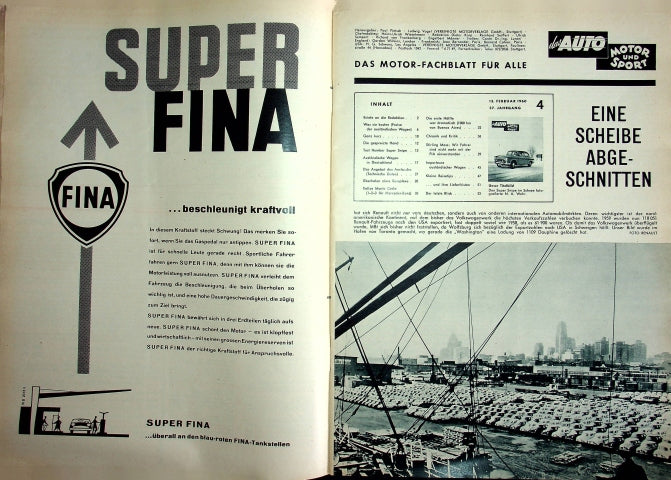 Inhaltsverzeichnis Auto Motor und Sport 04/1960