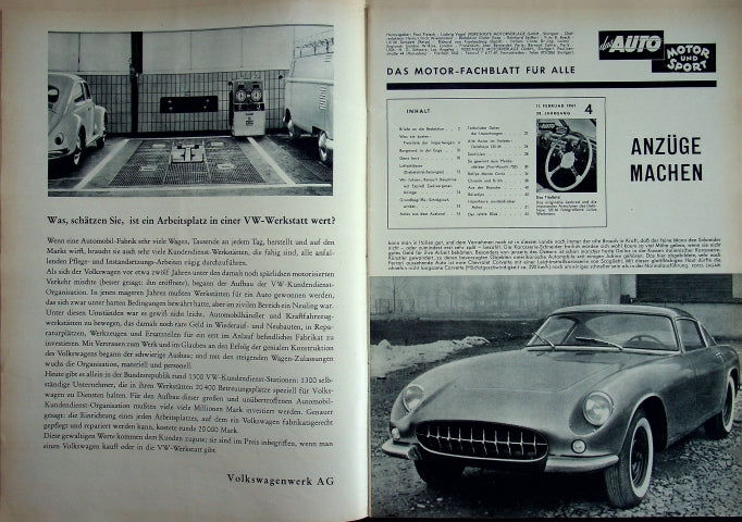 Inhaltsverzeichnis Auto Motor und Sport 04/1961