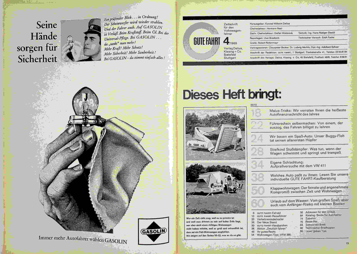 Inhaltsverzeichnis Gute Fahrt 04/1969