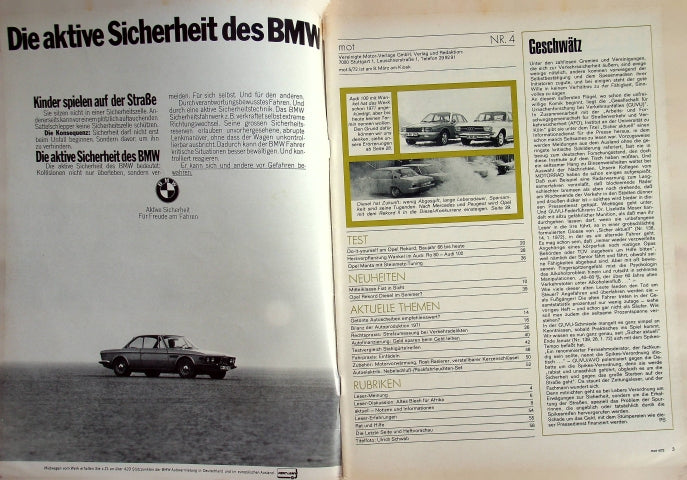 Inhaltsverzeichnis MOT 04/1972