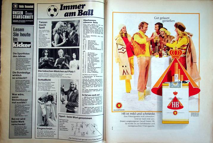 Inhaltsverzeichnis Kicker 04/1973