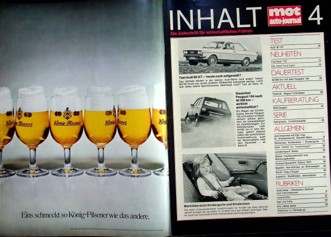 Inhaltsverzeichnis MOT 04/1974