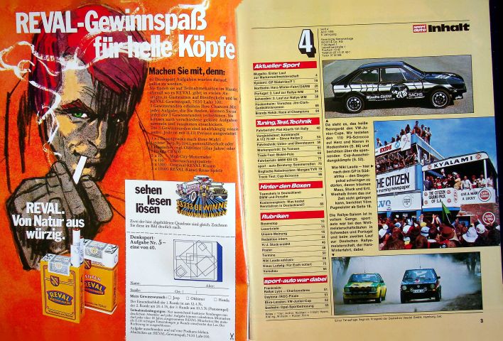 Inhaltsverzeichnis Sport Auto 04/1976