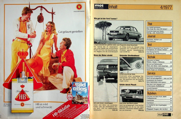 Inhaltsverzeichnis MOT 04/1977