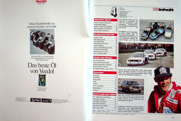 Inhaltsverzeichnis Sport Auto 04/1977