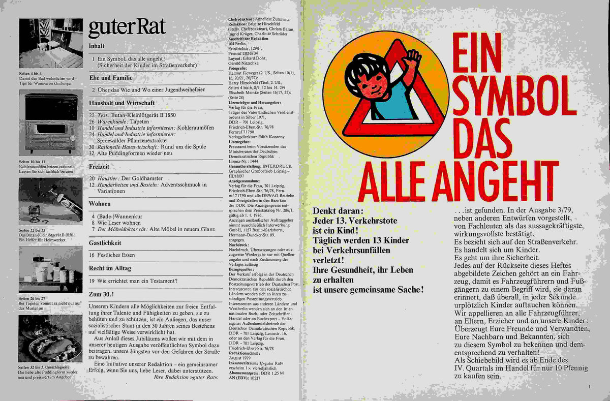 Inhaltsverzeichnis Guter Rat 04/1979