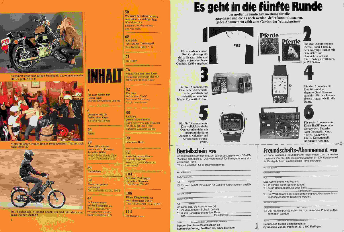 Inhaltsverzeichnis MO Magazin 04/1979