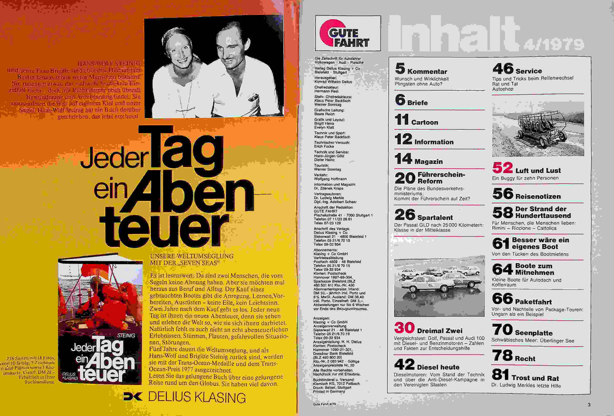 Inhaltsverzeichnis Gute Fahrt 04/1979