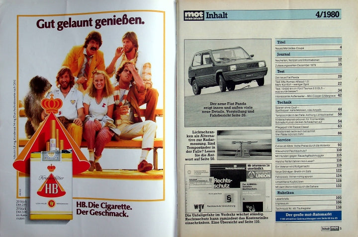 Inhaltsverzeichnis MOT 04/1980