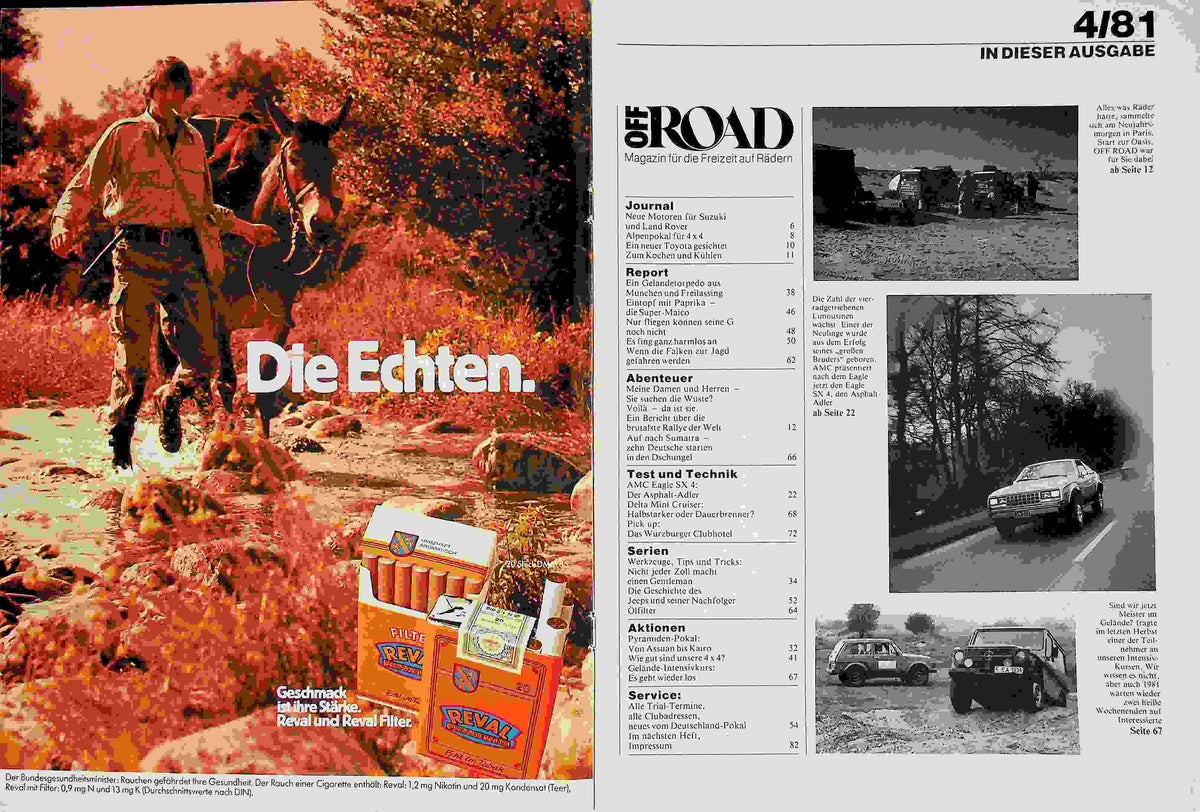 Inhaltsverzeichnis Offroad 04/1981