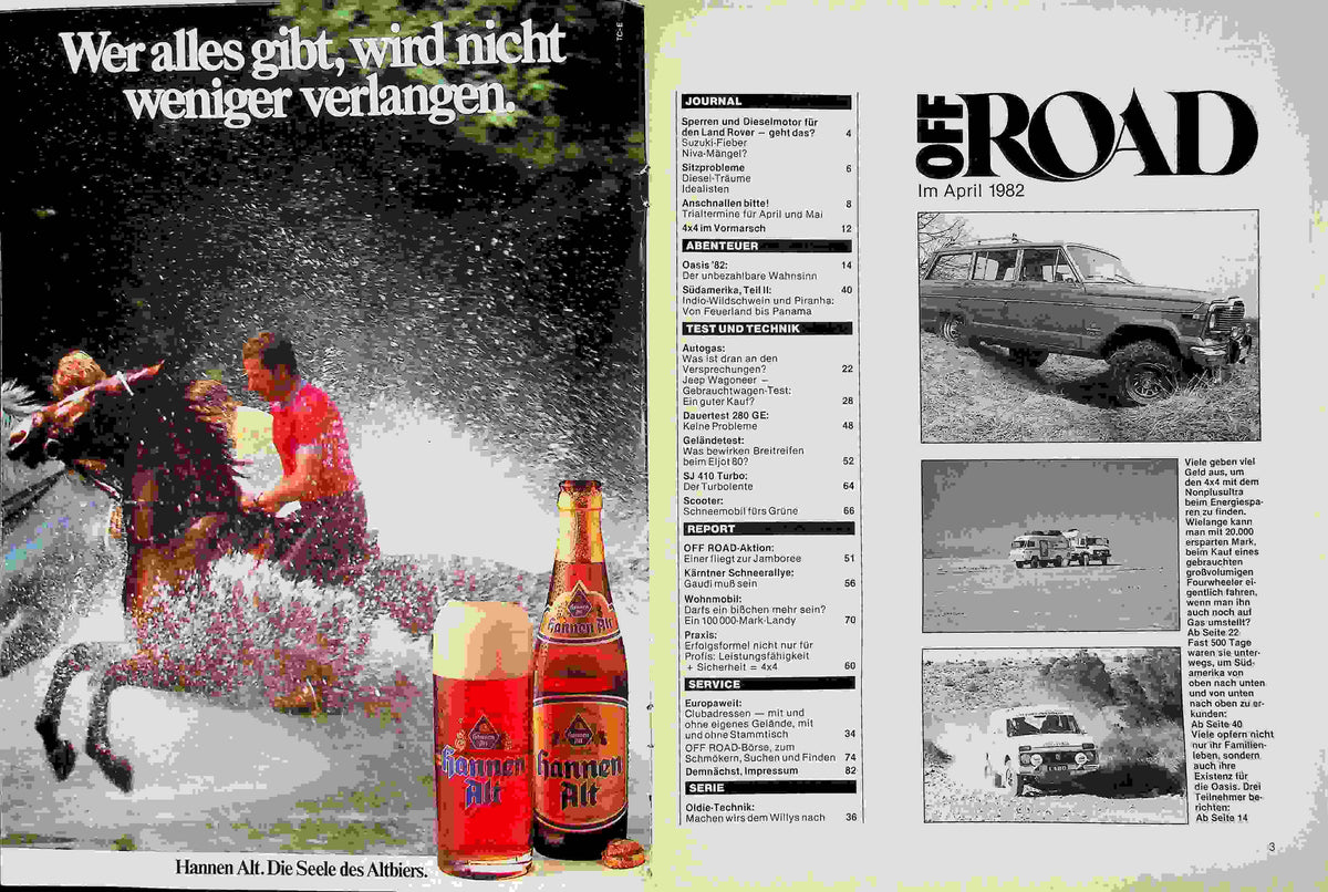 Inhaltsverzeichnis Offroad 04/1982
