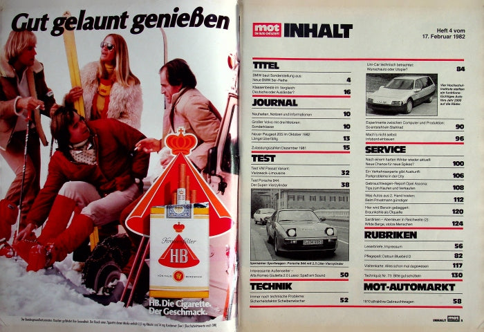 Inhaltsverzeichnis MOT 04/1982