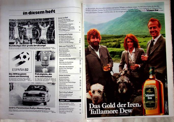 Inhaltsverzeichnis Kicker 04/1982