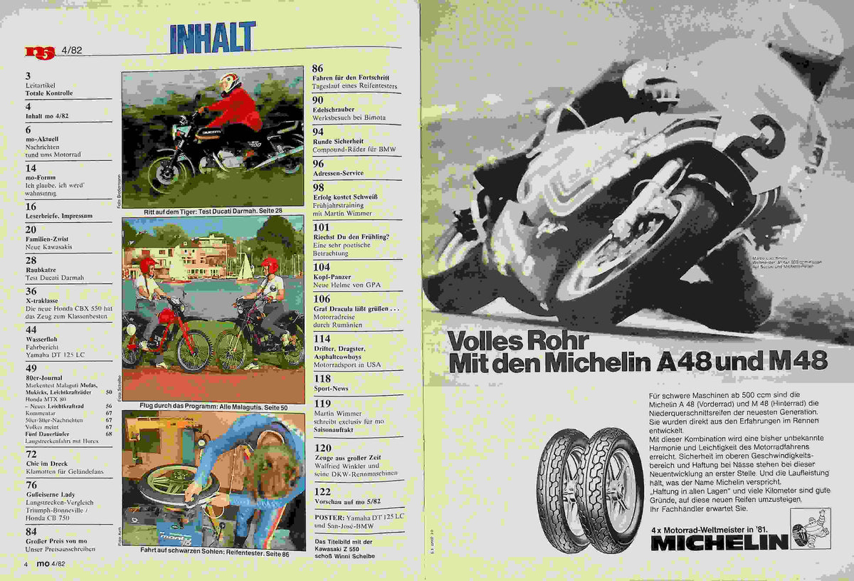 Inhaltsverzeichnis MO Magazin 04/1982