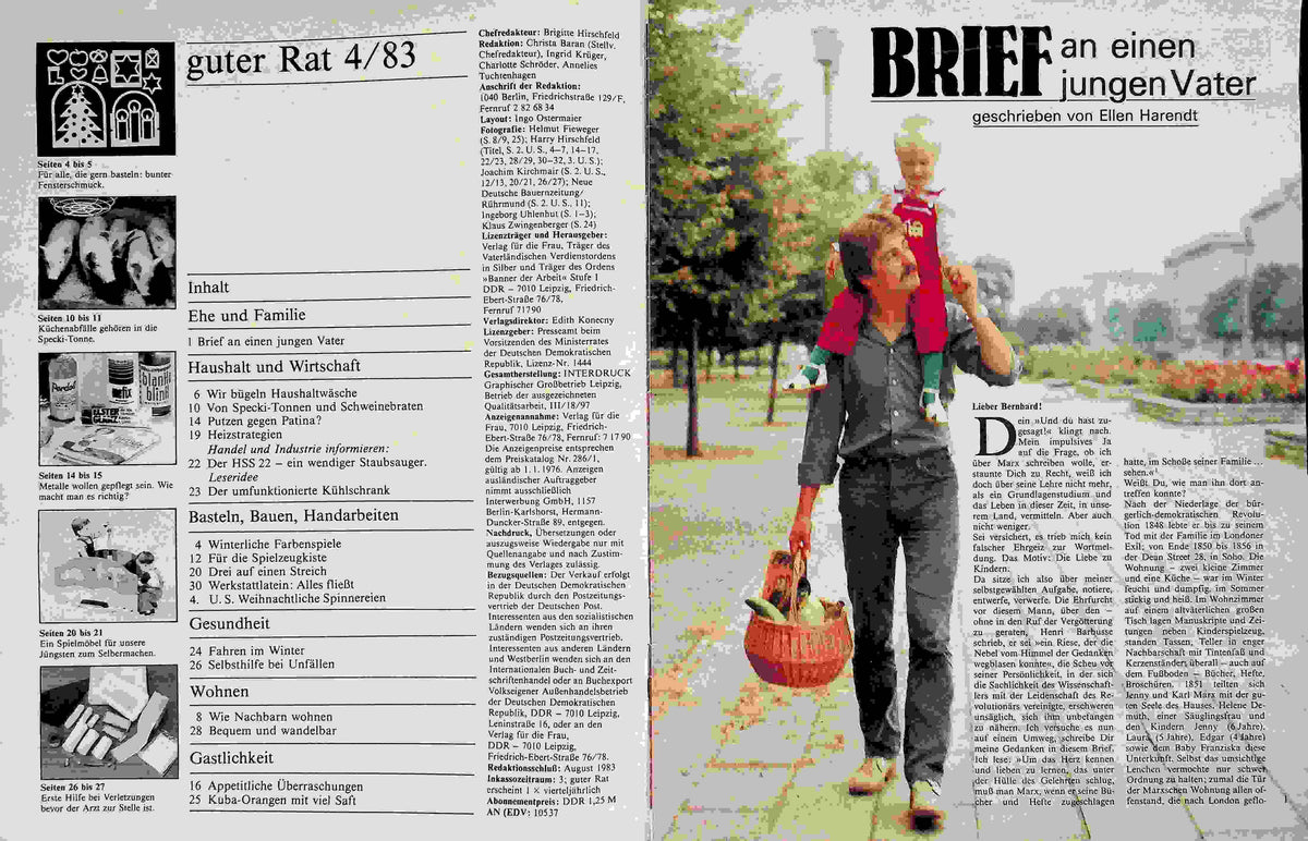 Inhaltsverzeichnis Guter Rat 04/1983