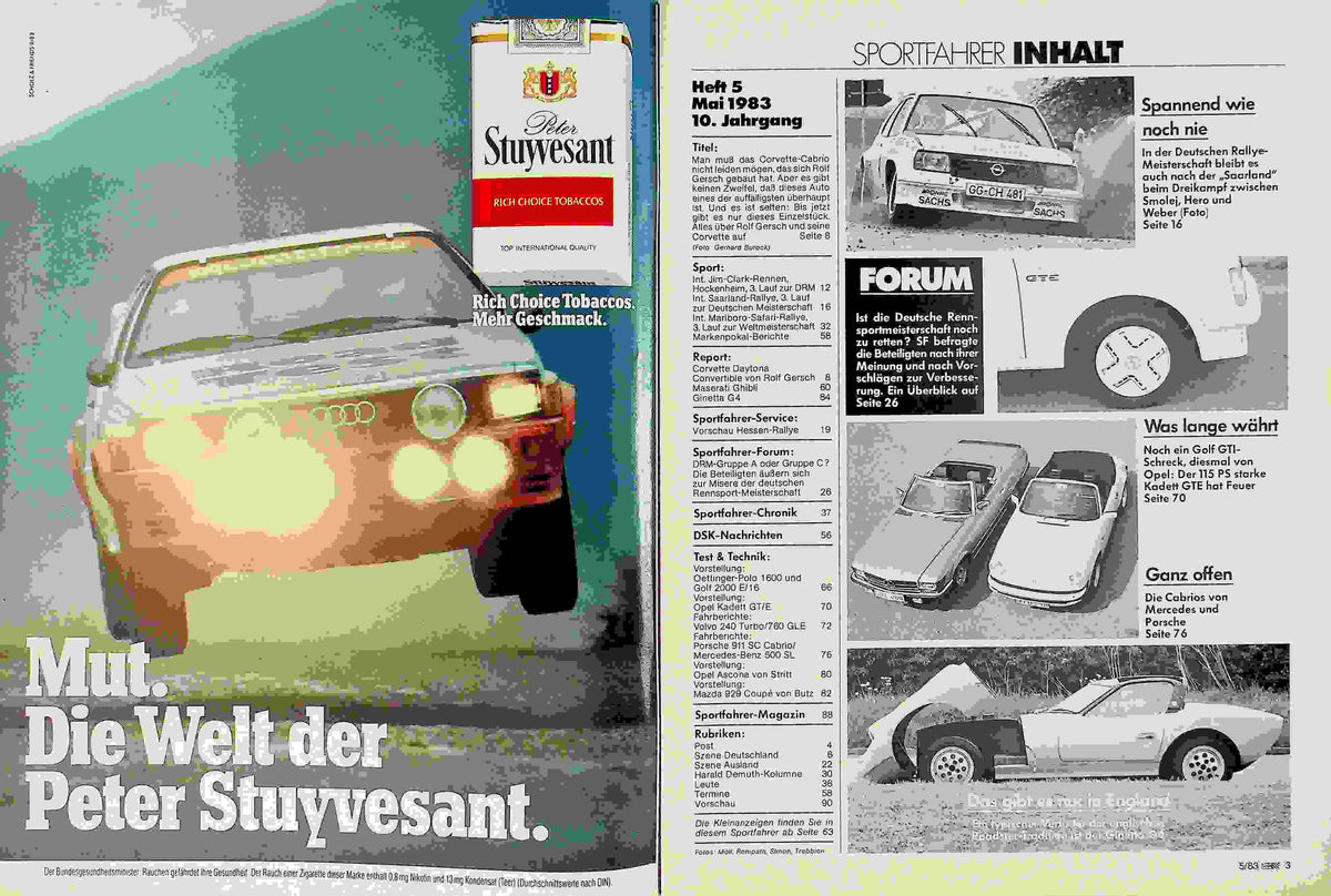 Inhaltsverzeichnis Sport Fahrer 04/1983