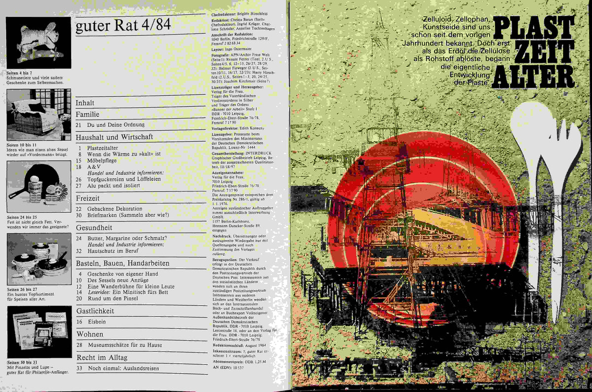 Inhaltsverzeichnis Guter Rat 04/1984