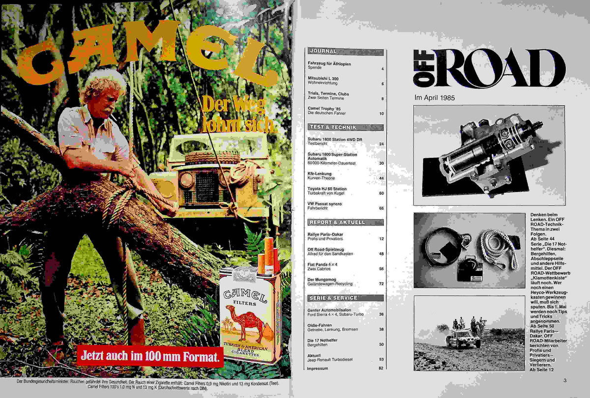 Inhaltsverzeichnis Offroad 04/1985