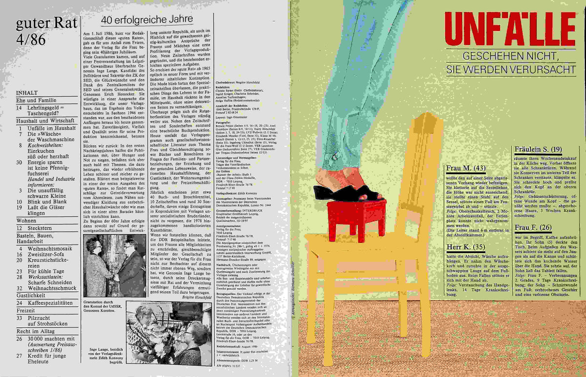 Inhaltsverzeichnis Guter Rat 04/1986