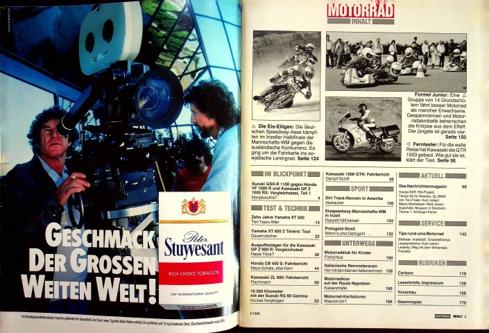 Inhaltsverzeichnis Motorrad 04/1986