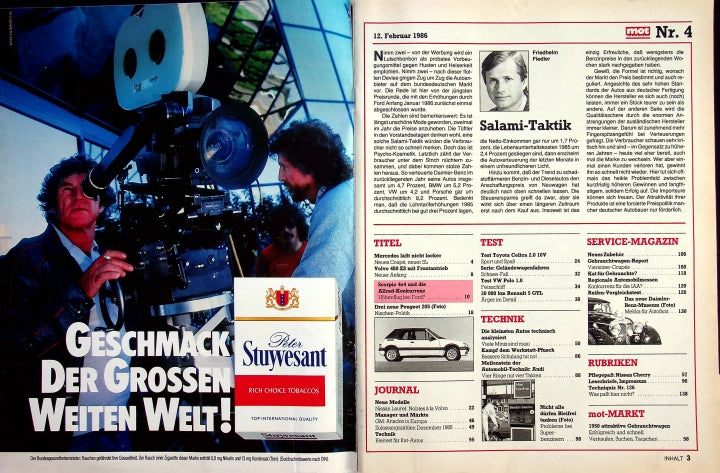 Inhaltsverzeichnis MOT 04/1986