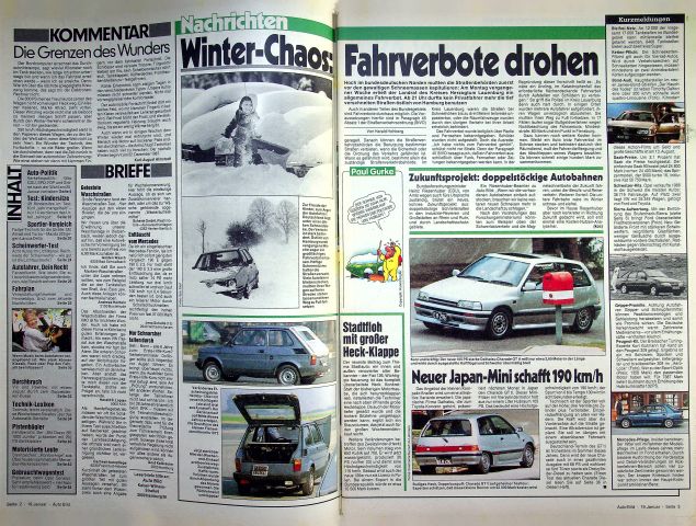 Inhaltsverzeichnis Auto Bild 04/1987