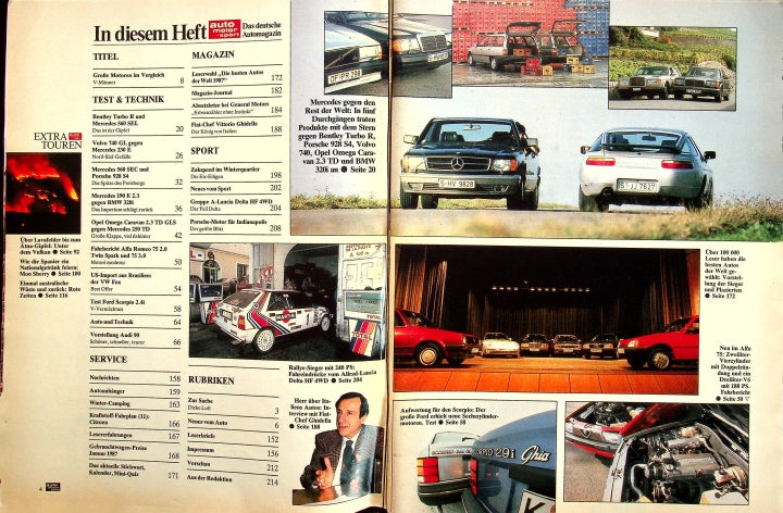 Inhaltsverzeichnis Auto Motor und Sport 04/1987