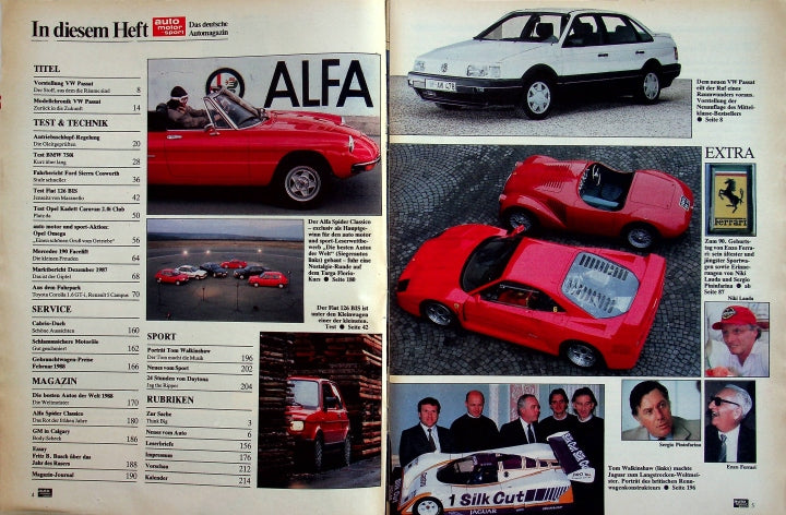 Inhaltsverzeichnis Auto Motor und Sport 04/1988