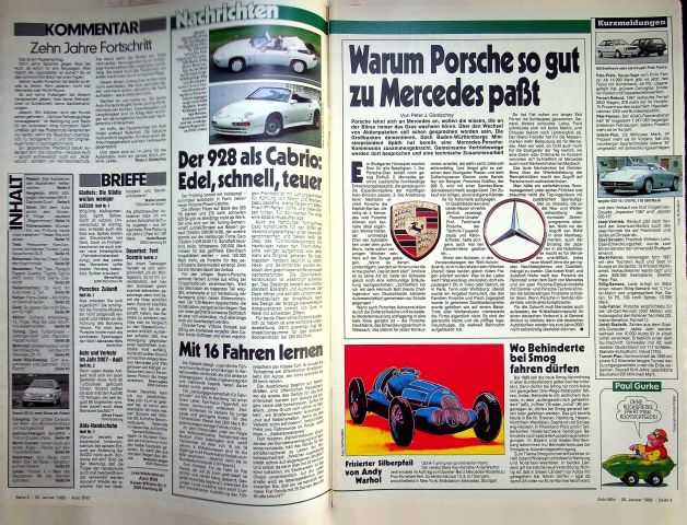 Inhaltsverzeichnis Auto Bild 04/1988