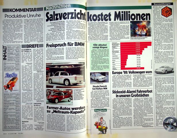 Inhaltsverzeichnis Auto Bild 04/1989