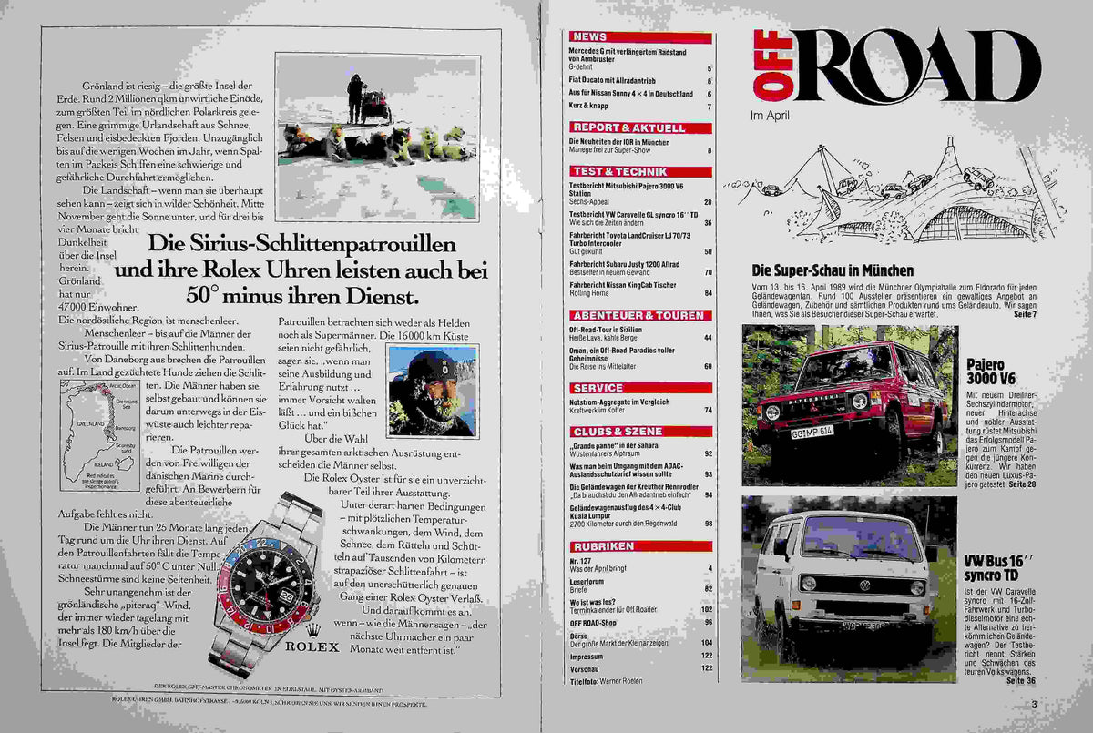 Inhaltsverzeichnis Offroad 04/1989