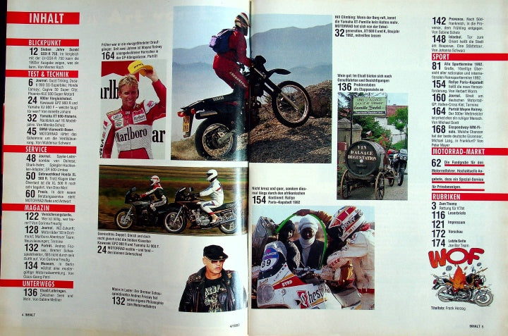 Inhaltsverzeichnis Motorrad 04/1992