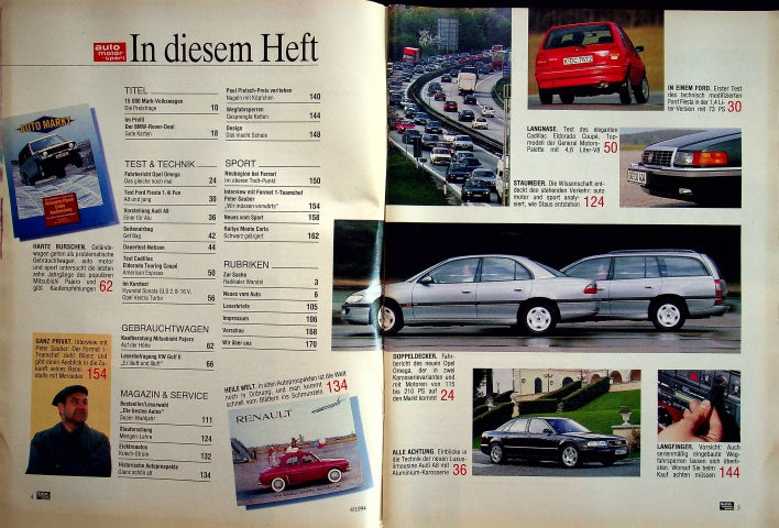 Inhaltsverzeichnis Auto Motor und Sport 04/1994