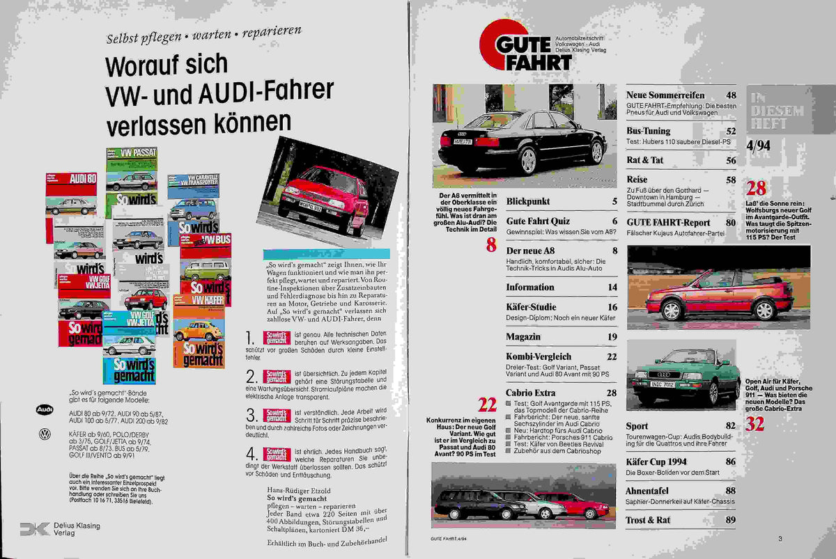 Inhaltsverzeichnis Gute Fahrt 04/1994