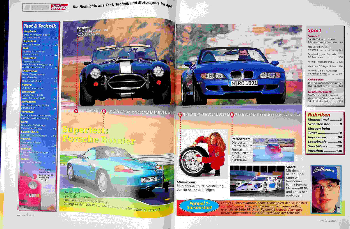 Inhaltsverzeichnis Sport Auto 04/1997