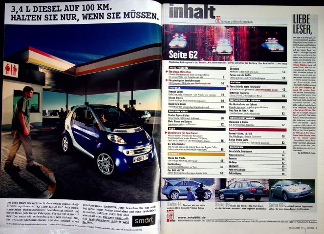 Inhaltsverzeichnis Auto Bild 04/2000