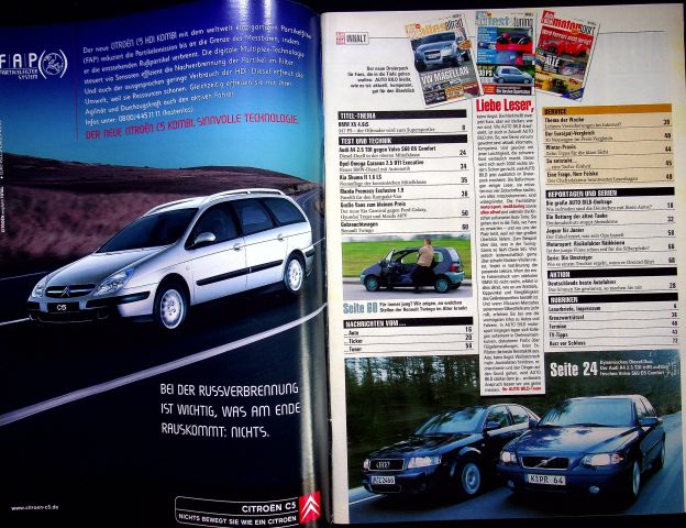 Inhaltsverzeichnis Auto Bild 04/2002