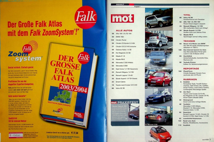 Inhaltsverzeichnis MOT 04/2003