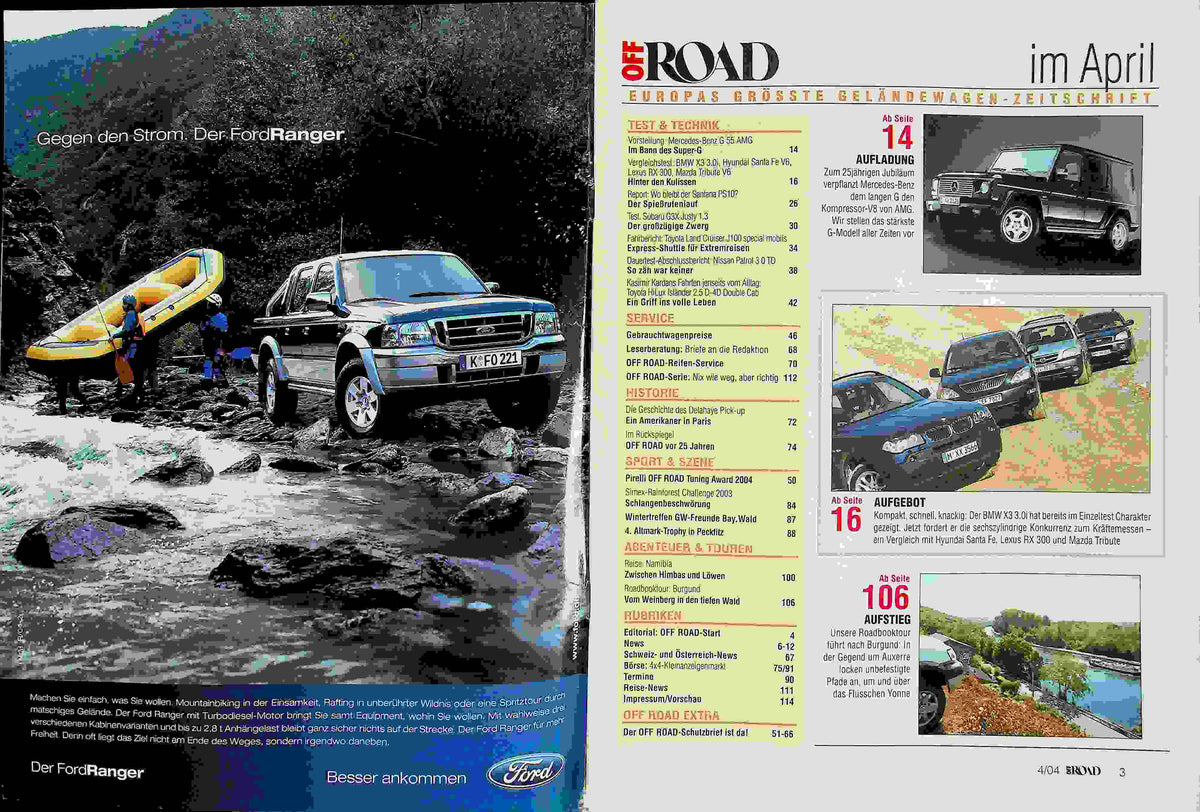 Inhaltsverzeichnis Offroad 04/2004