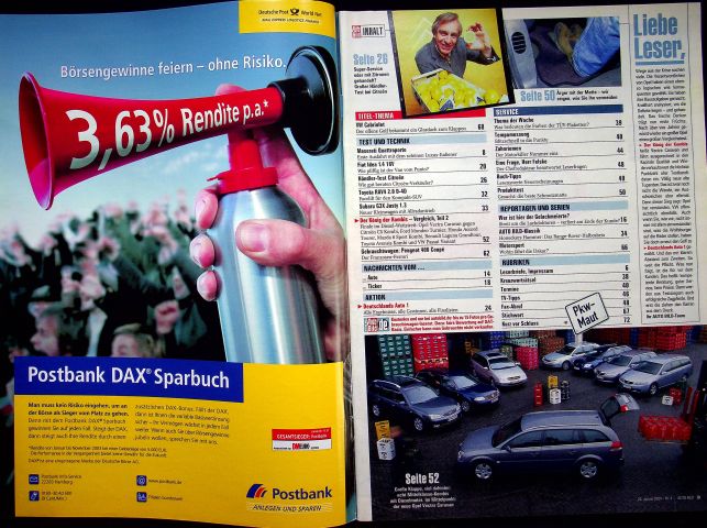 Inhaltsverzeichnis Auto Bild 04/2004
