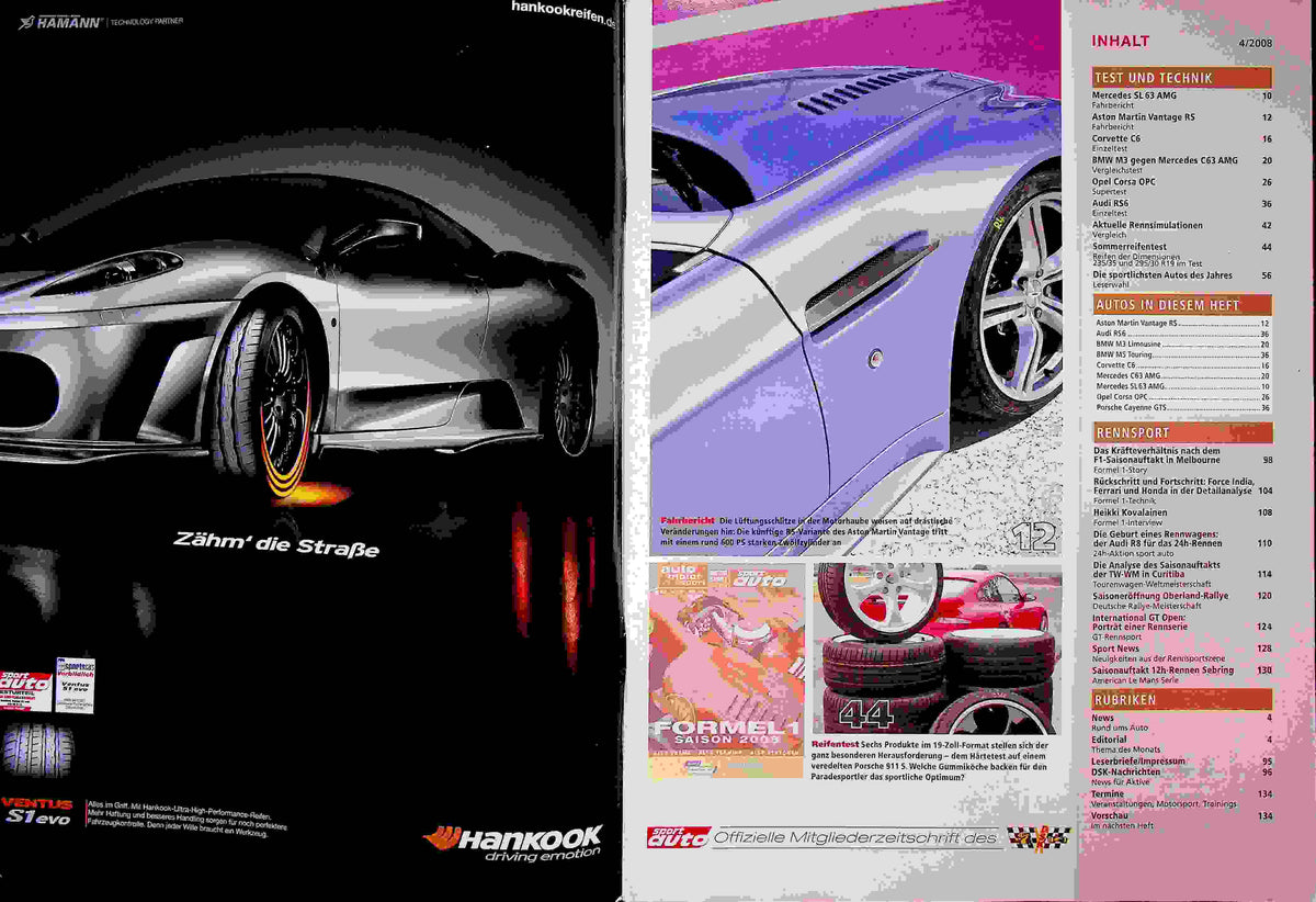 Inhaltsverzeichnis Sport Auto 04/2008