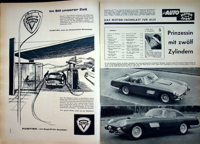 Inhaltsverzeichnis Auto Motor und Sport 05/1958