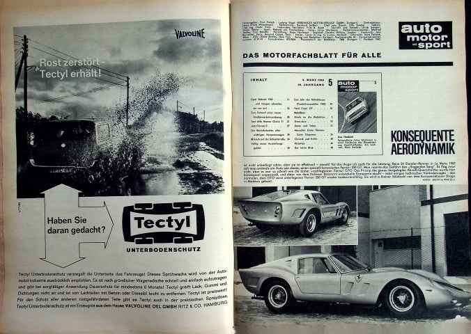 Inhaltsverzeichnis Auto Motor und Sport 05/1963