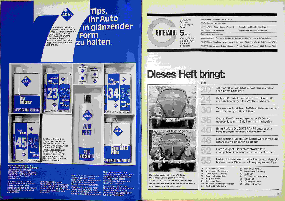 Inhaltsverzeichnis Gute Fahrt 05/1969