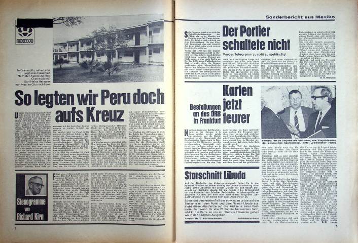 Inhaltsverzeichnis Kicker 05/1970